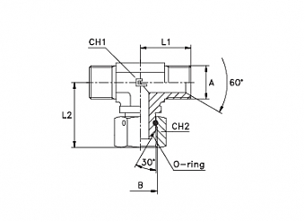 Тройник DKM M18x1,5 (Ш-Г-Ш)