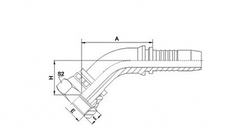 BSP 1"-11/45-16 DN25 (FLAT)