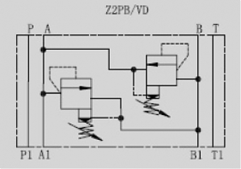 Клапан предохранительный модульный CETOP 7 в канал "A" и "B" Z2PB16VD-1-40-50