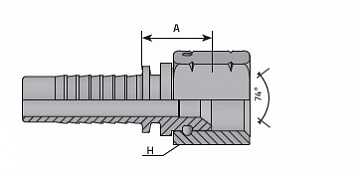 JIC 7/8"-14/0-08 DN12 (V) штифтованная гайка