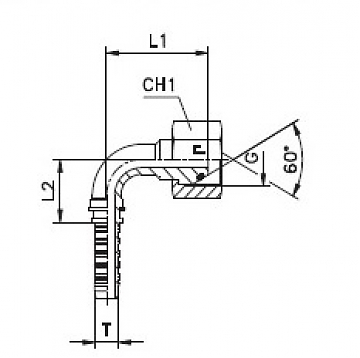 BSP 1/4"-19/90-04 DN6 (C) (O-RING)