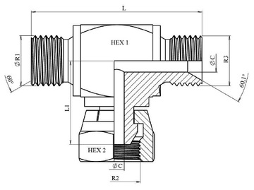 Тройник "КВАДРАТ" BSP 3/8" (Ш-Г-Ш)