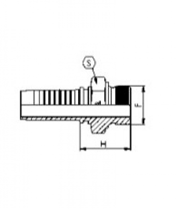 MALE BSP 3/8"-19/0-05 DN8 (FLAT) (T)