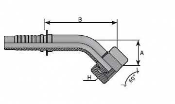 BSP 1/4"-19/45-04 DN6 (V) (O-RING)