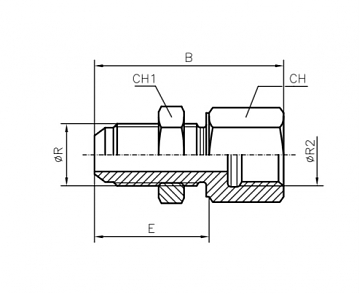 Переборочный JIC 1.1/16" - BSP 3/4" (Ш-ВНР)