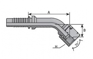 JIC 7/16"-20/45-03 DN5(V) штифтованная гайка
