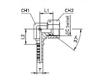 JIC 7/16"-20/90-03 DN5 (С) COMPACT