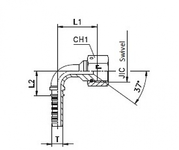 JIC 7/16"-20/90-03 DN5 (С) штифтованная гайка