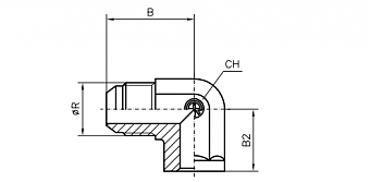 Приварной адаптер папа 90° JIC 3/4" (Ш)