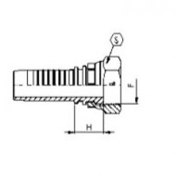 BSP 3/4"-14/0-08 DN12 (FLAT) (T)