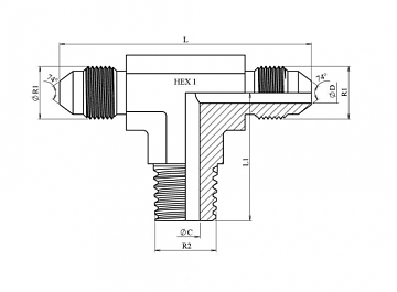 ТРОЙНИК MALE JIC 37° (Ш-BSPT Ш-Ш)