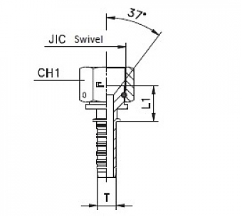 JIC 7/16"-20/0-04 DN6 (С) штифтованная гайка