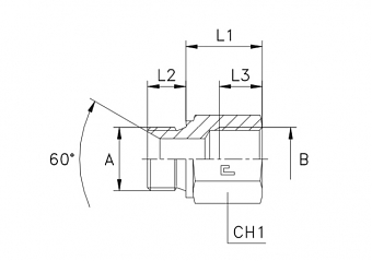 Адаптер DKM M26x1,5 (Ш-ВНТР) L=48