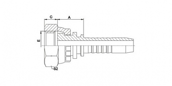 BSP 1"-11/0-16 DN25 (FLAT)