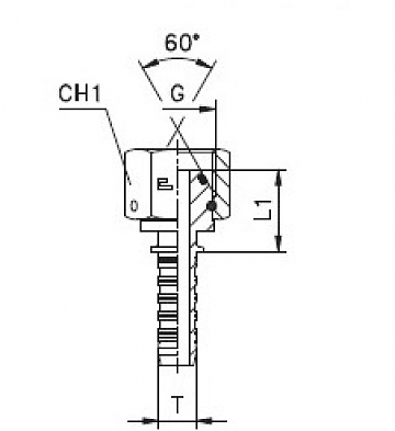 BSP 1/8"-28/0-04 DN6 (C) штифт. гайка (O-RING)