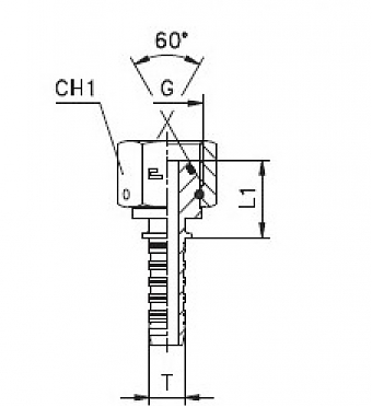 BSP 2"-11/0-32 DN50 (С) штифт. гайка (O-RING)
