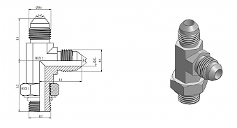 TN516-JIC 7/8"-7/8"-14UNF