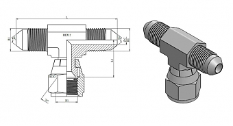 Тройник JIC 1.7/8"-12 (Ш-Г-Ш)