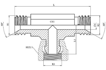 Тройник BSP 5/8" (Ш-Г-Ш)