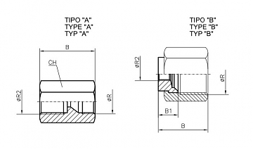 Адаптер внутренняя JIC 7/8" - внутренняя BSP1/4"