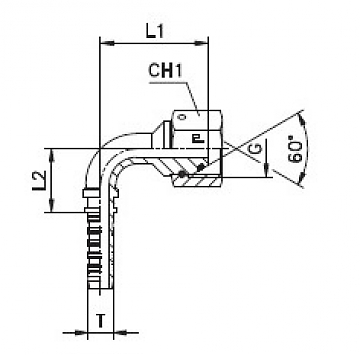 BSP 1/4"-19/90-03 DN5 (С) штифт. гайка (O-RING)